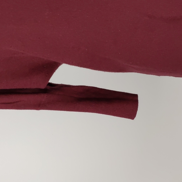 Dotti Women's Top Size Small Maroon 3/4 Sleeve Hi-Low Hem Round Neckline Jumper - Picture 6 of 14